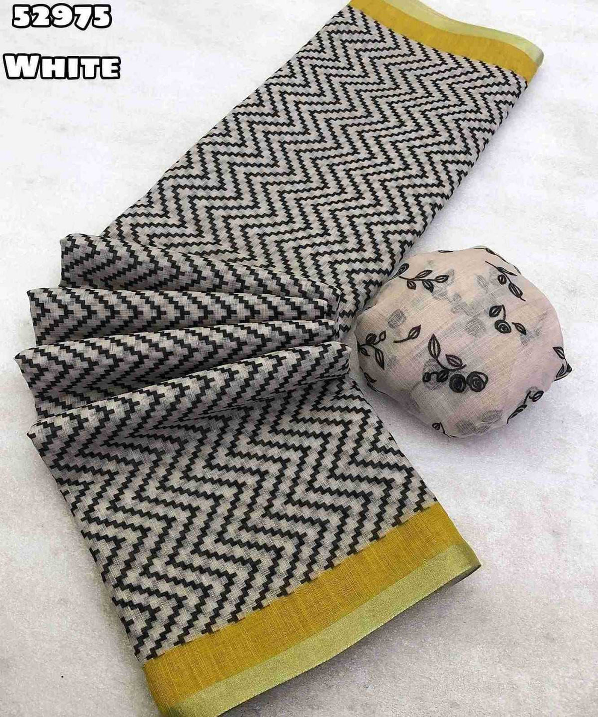 Zulf Linen Printed Saree