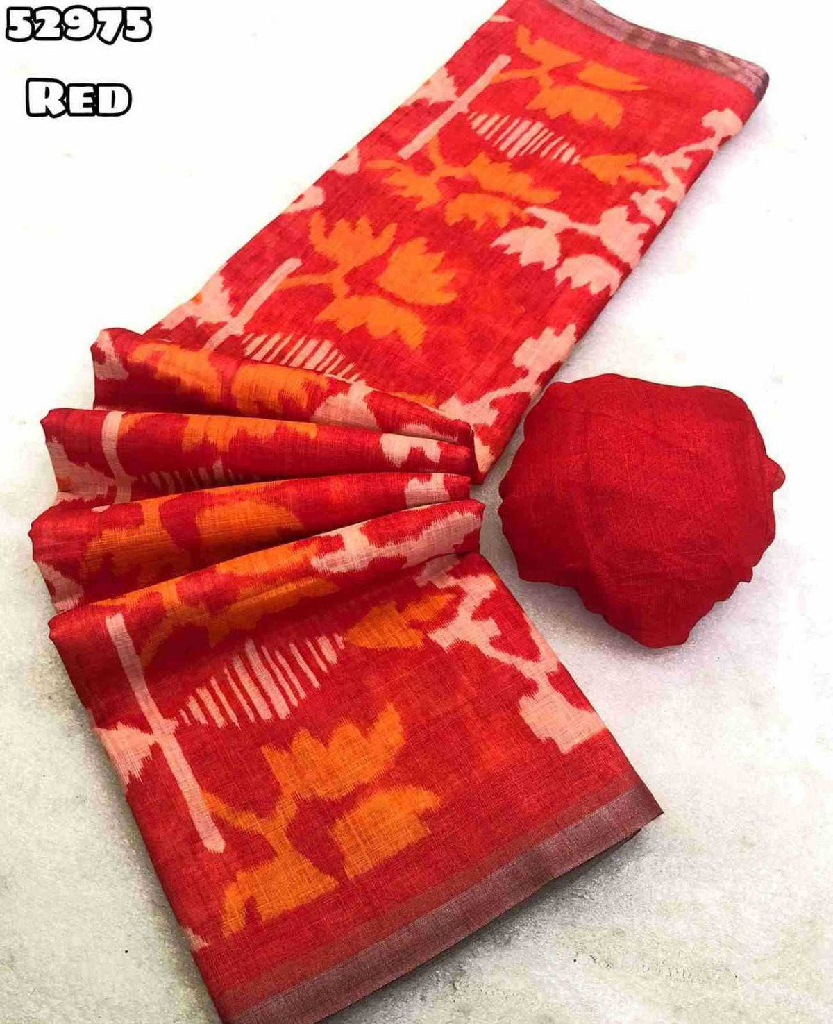 Zulf Linen Printed Saree