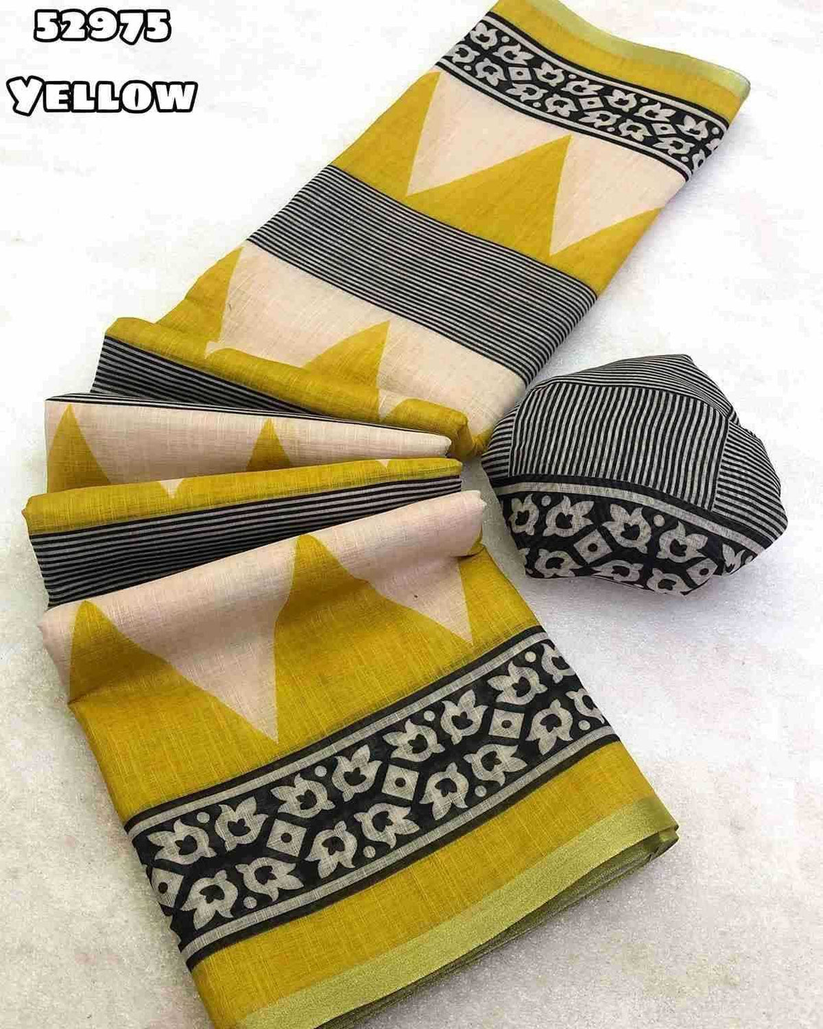 Zulf Linen Printed Saree