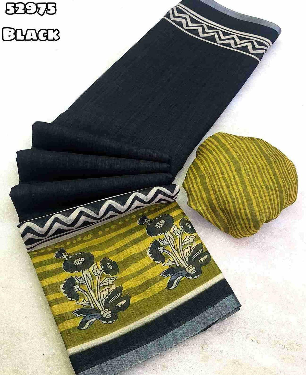Zulf Linen Printed Saree