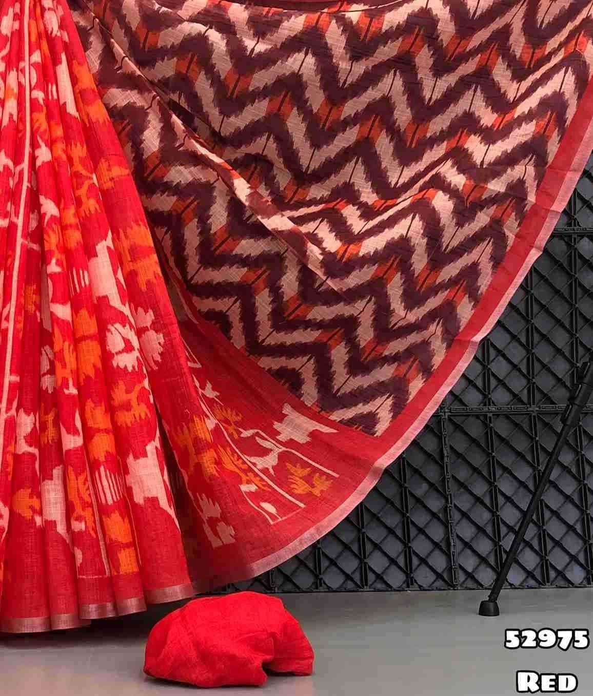Zulf Linen Printed Saree
