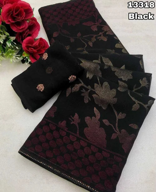 Zulfiya Faux Georgette Printed Saree