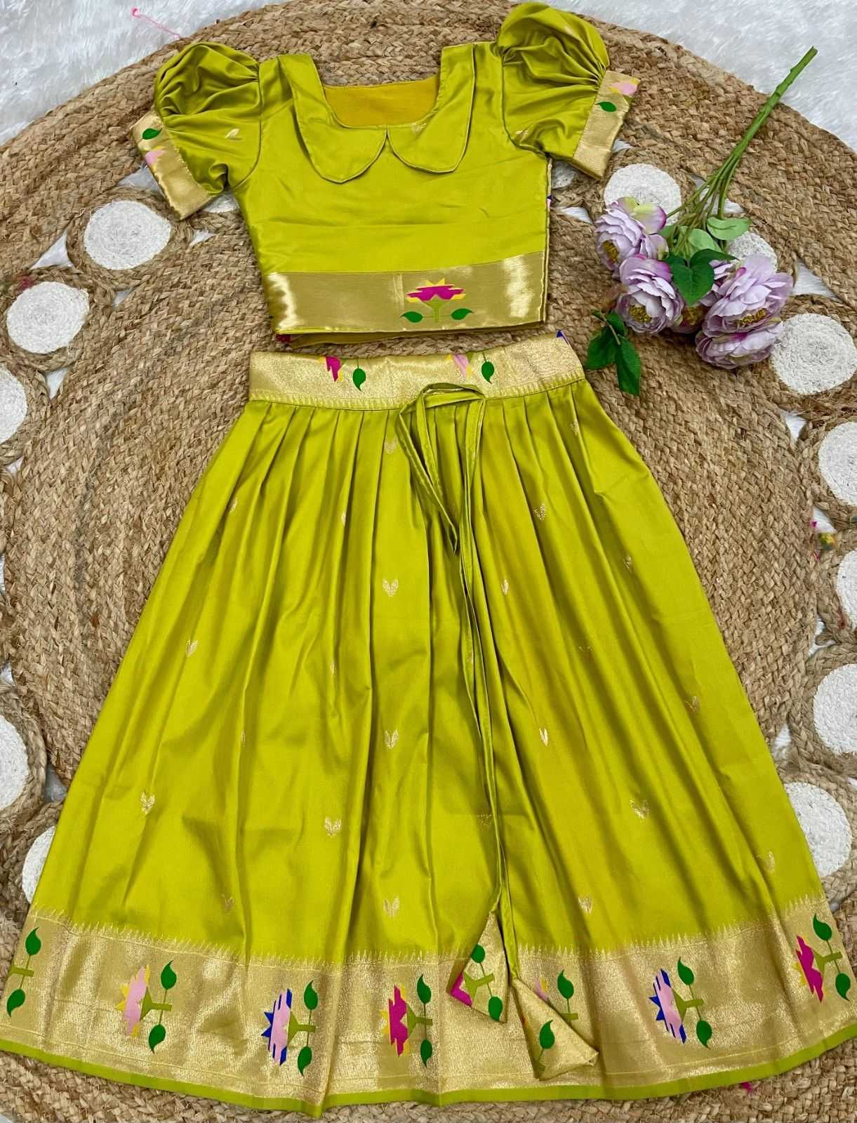 Paithani Silk Kids Lehenga