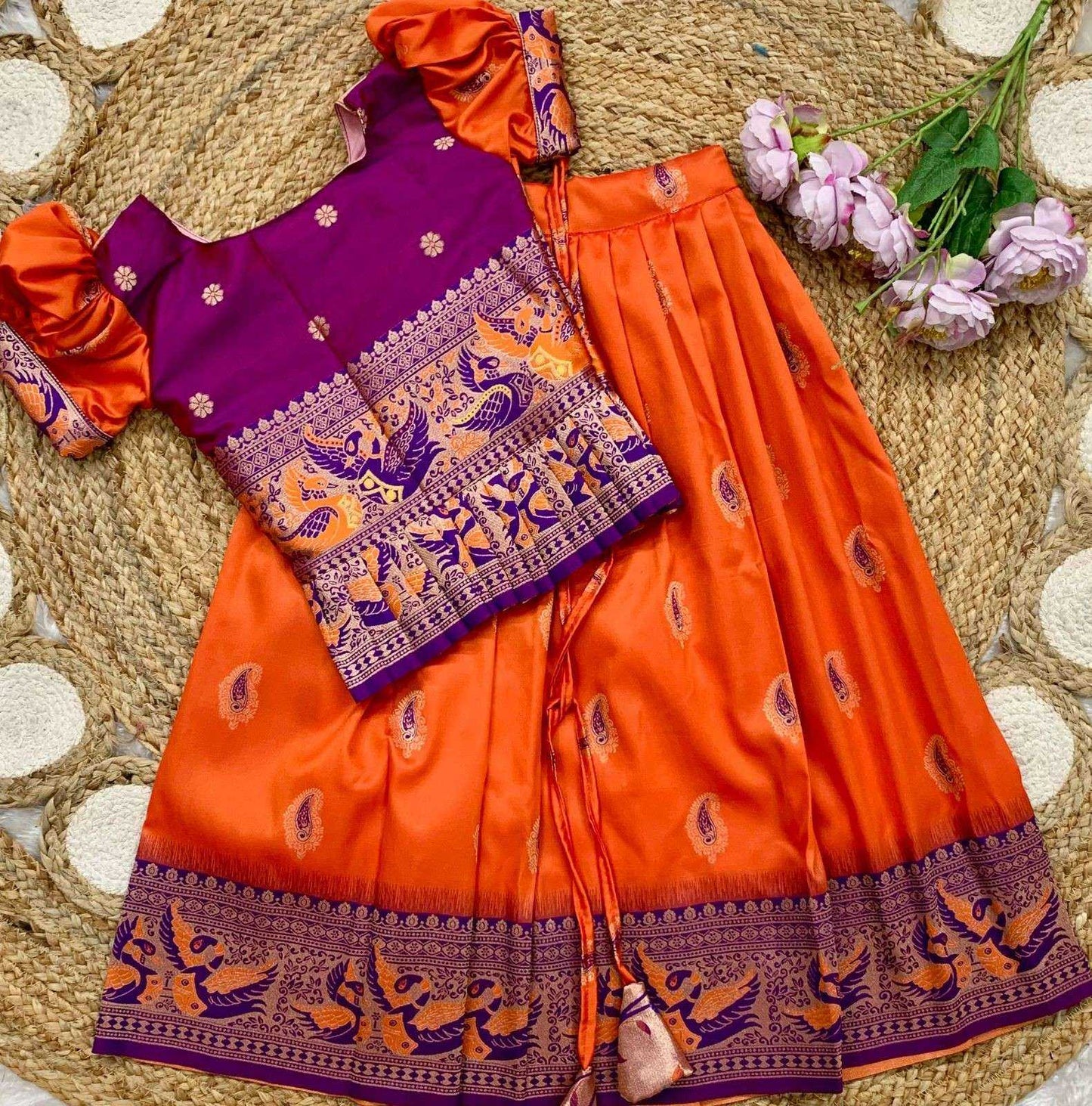 Soft Silk Kids Lehenga