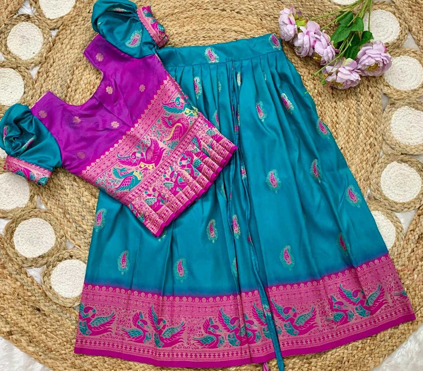 Soft Silk Kids Lehenga