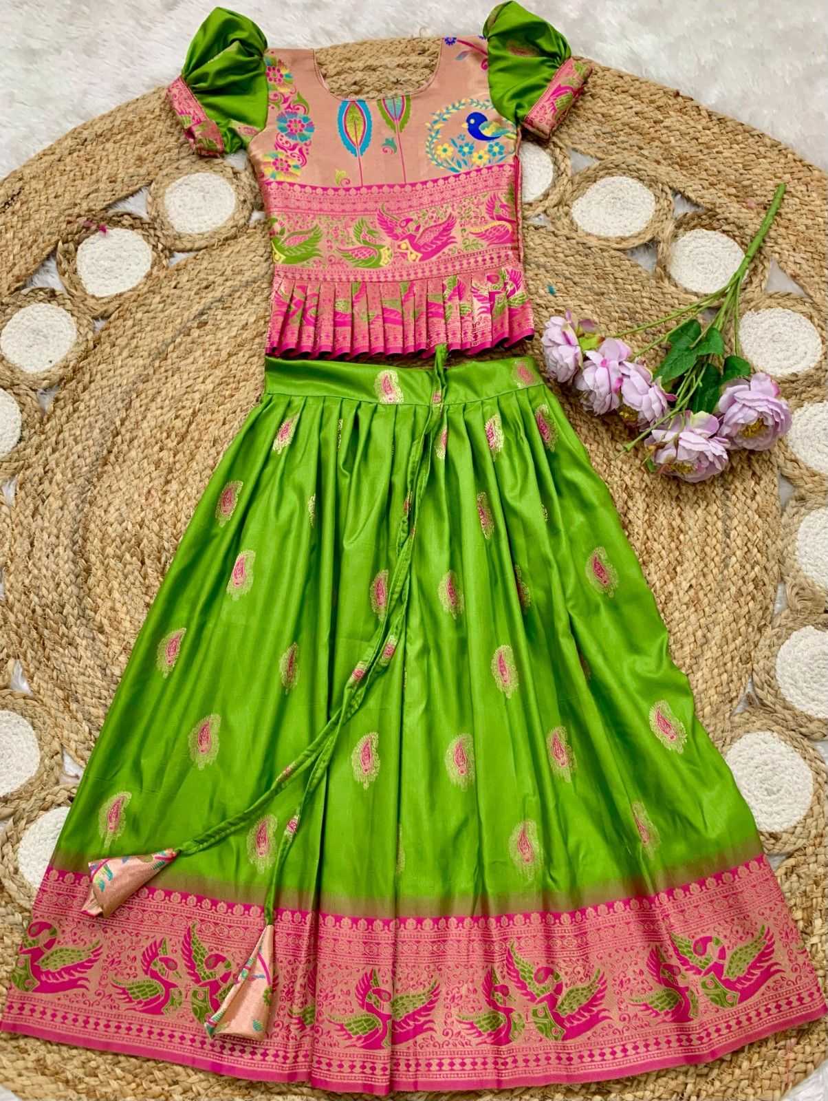 Soft Silk Kids Lehenga