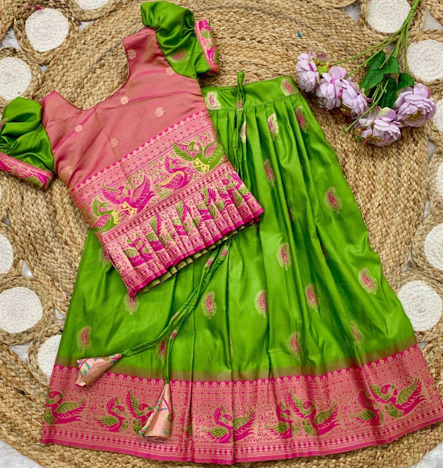 Soft Silk Kids Lehenga