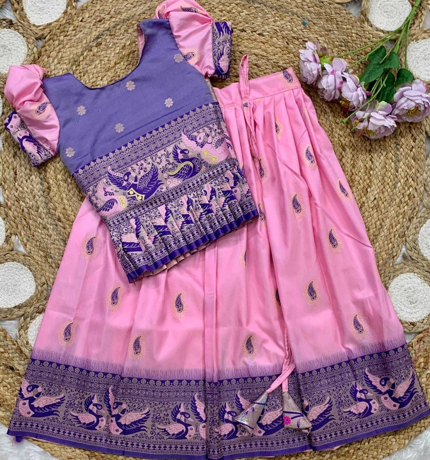 Soft Silk Kids Lehenga