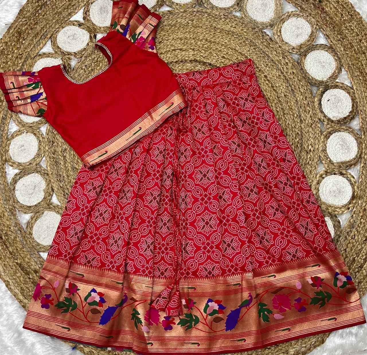 Soft Silk Kids Lehenga