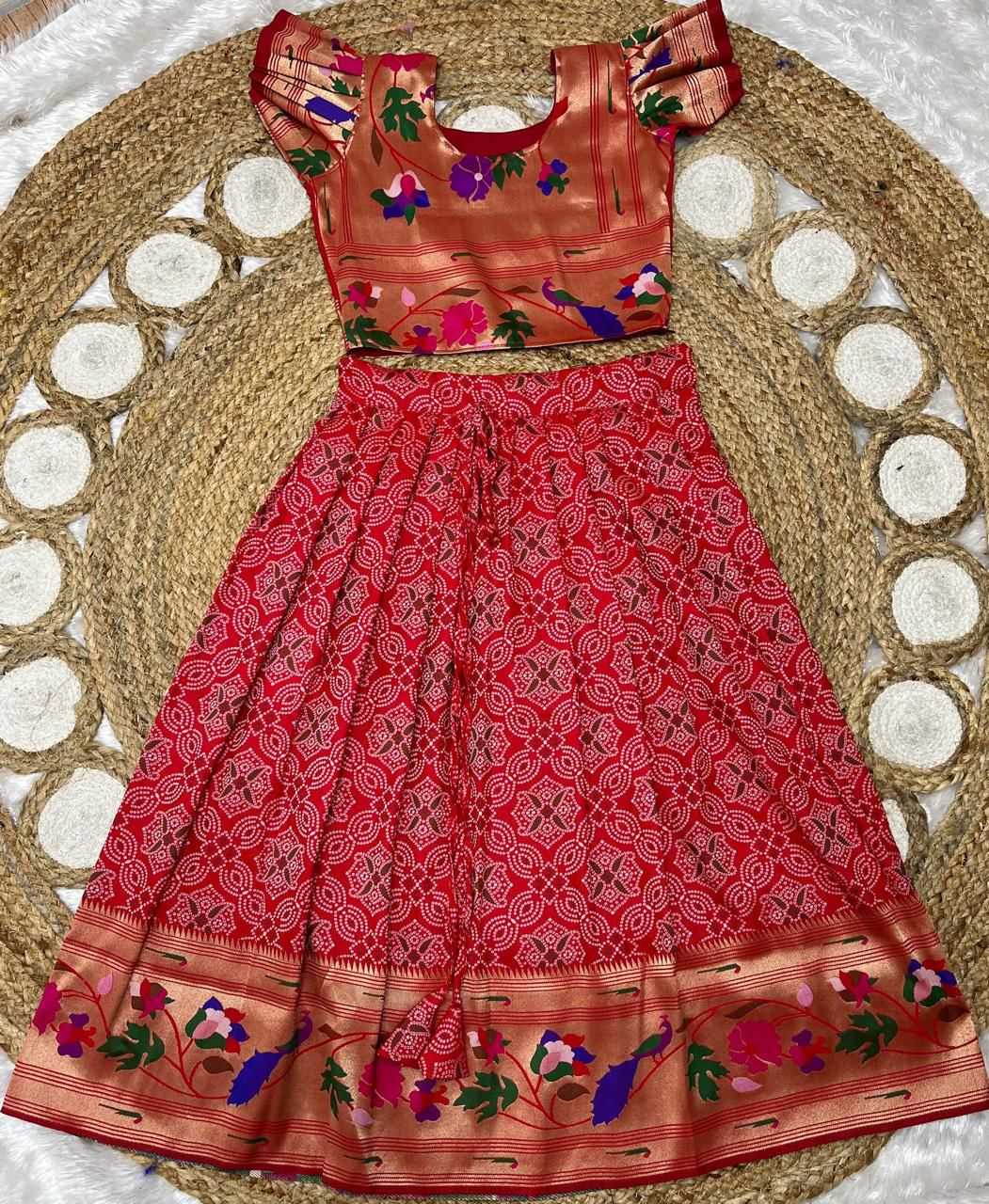 Soft Silk Kids Lehenga