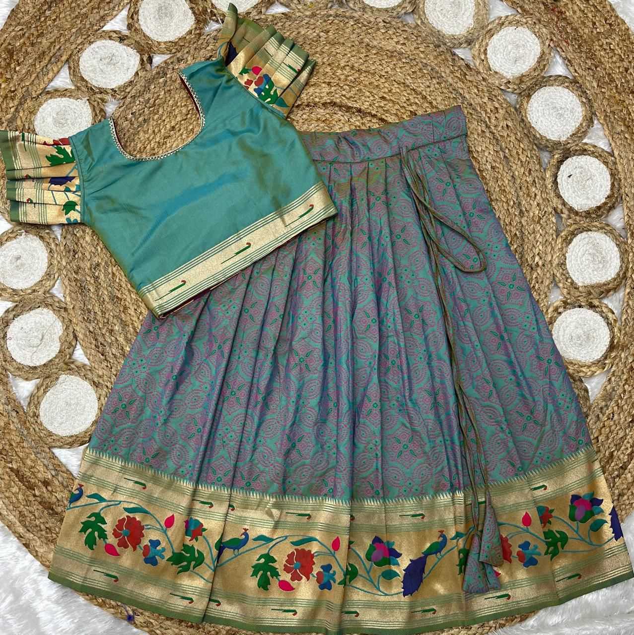 Paithani Silk Kids Lehenga