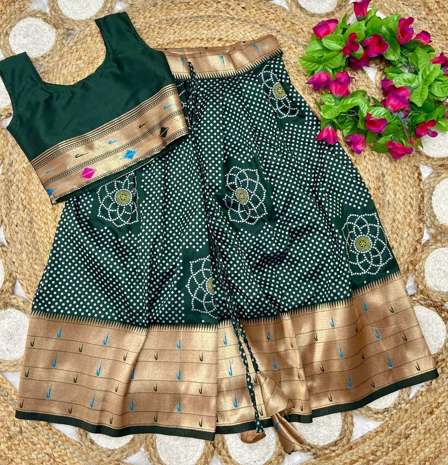 Paithani Silk Kids Lehenga