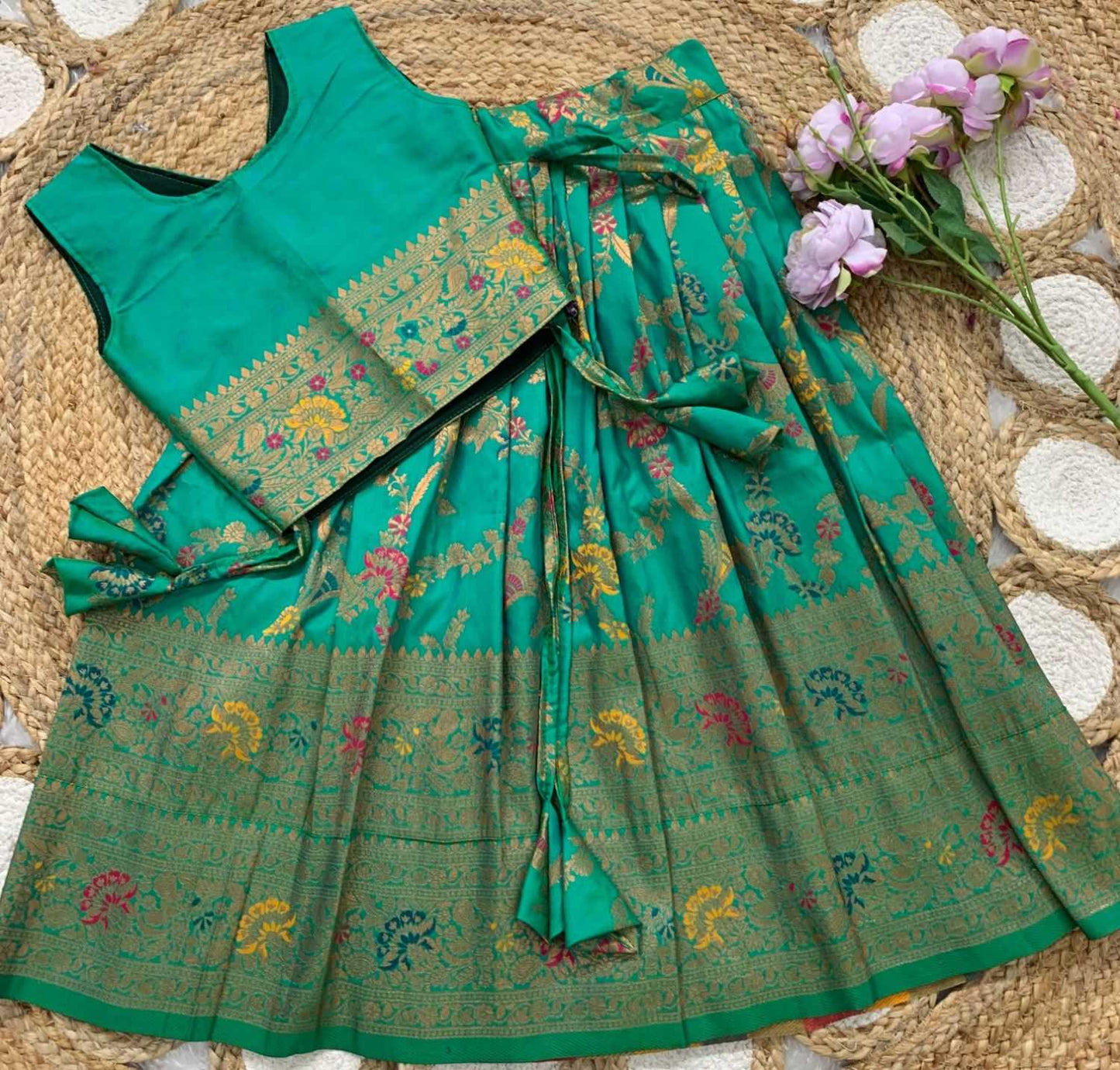 Paithani Silk Kids Lehenga
