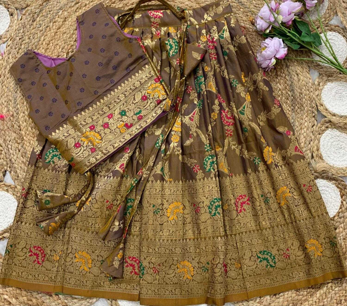 Paithani Silk Kids Lehenga