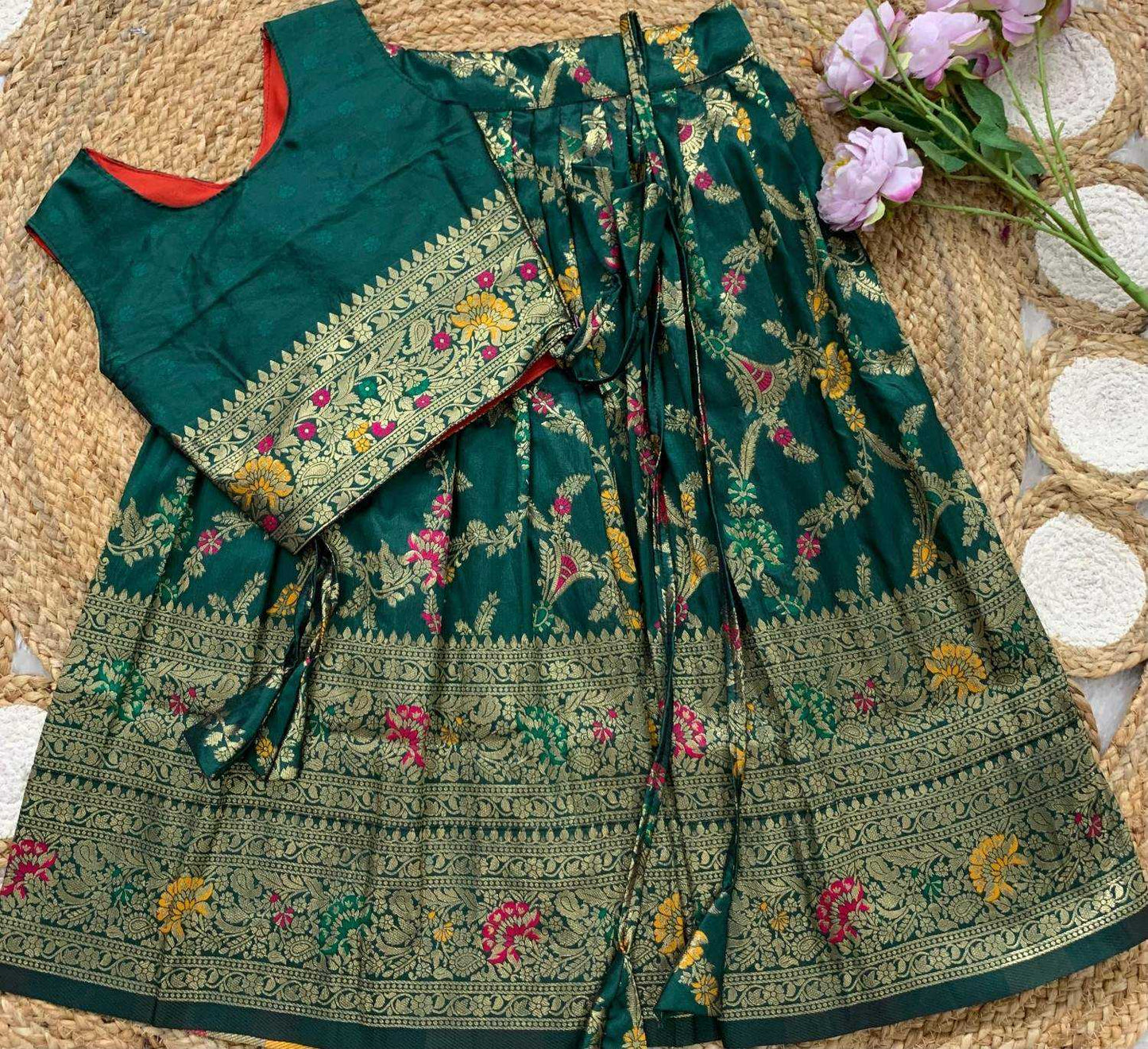 Paithani Silk Kids Lehenga