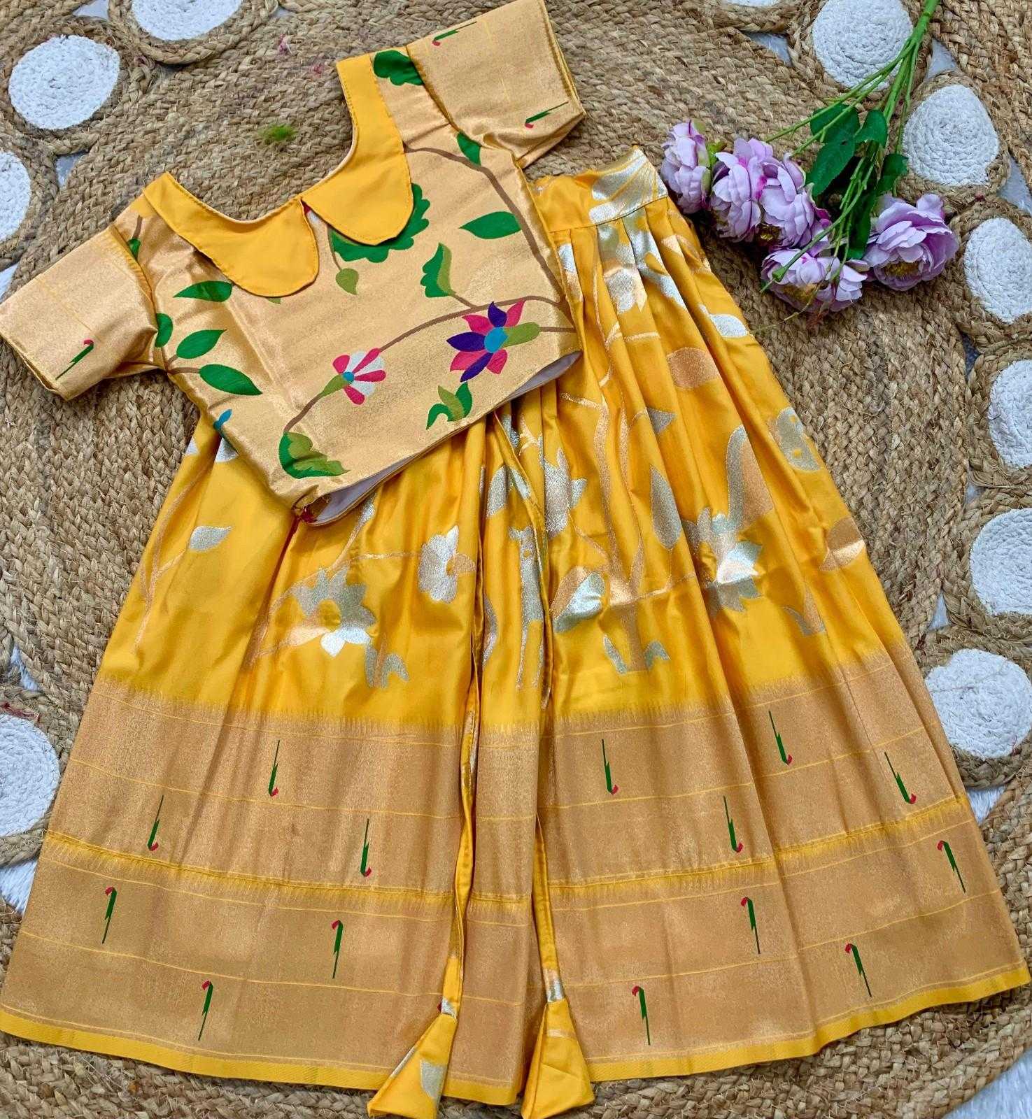 Paithani Silk Kids Lehenga