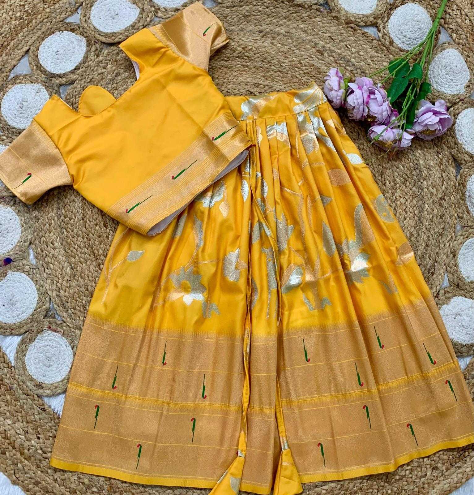 Paithani Silk Kids Lehenga