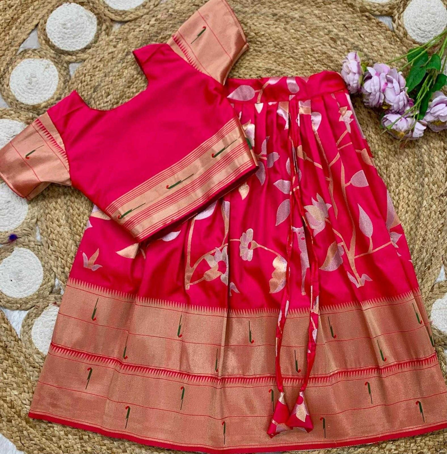 Paithani Silk Kids Lehenga