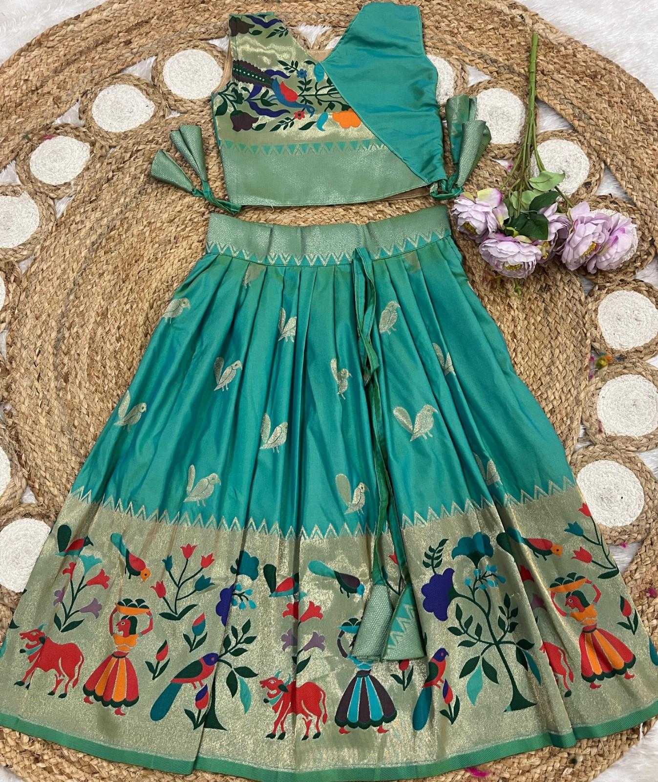 Paithani Silk Kids Lehenga
