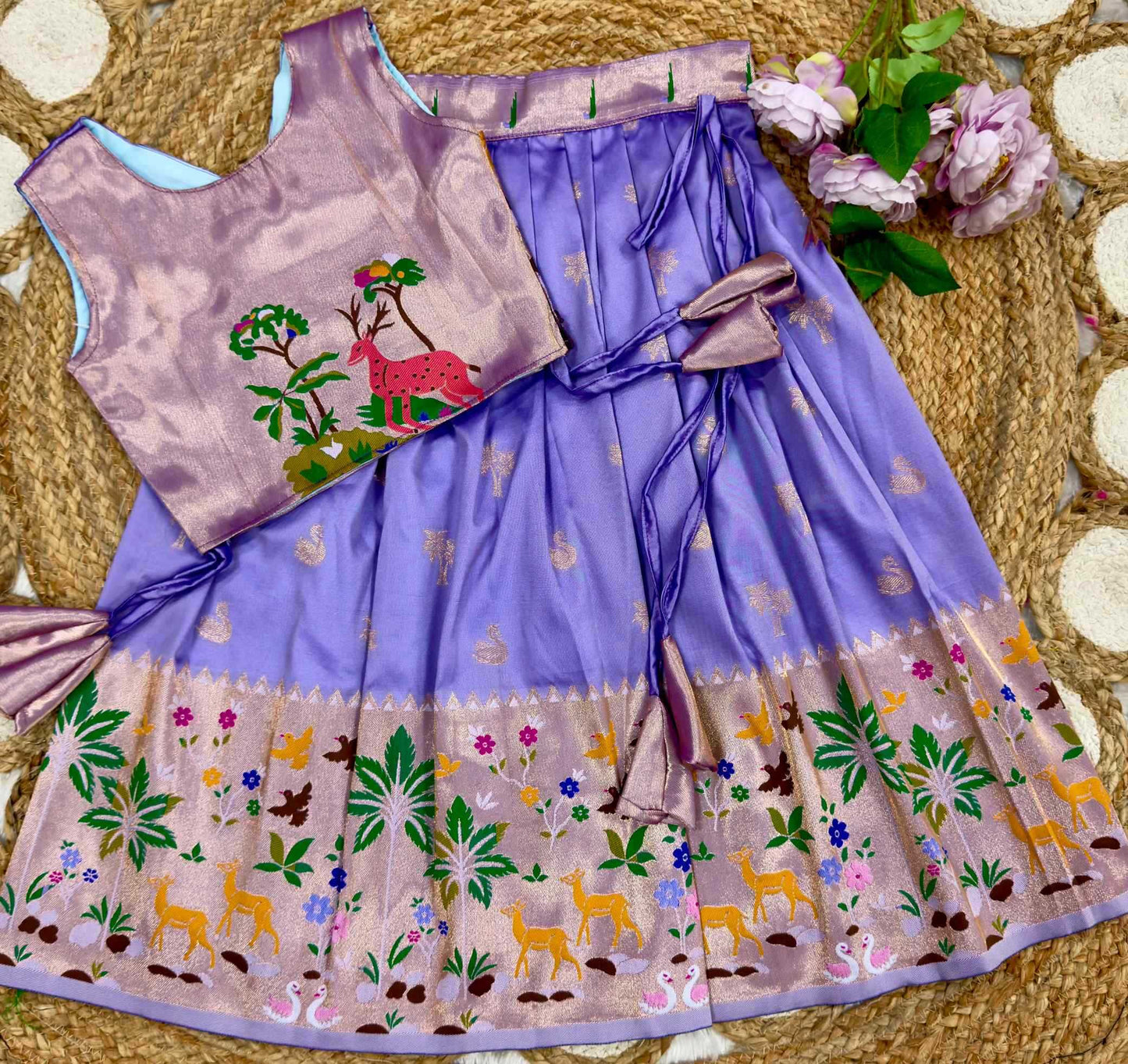 Soft Silk Kids Lehenga