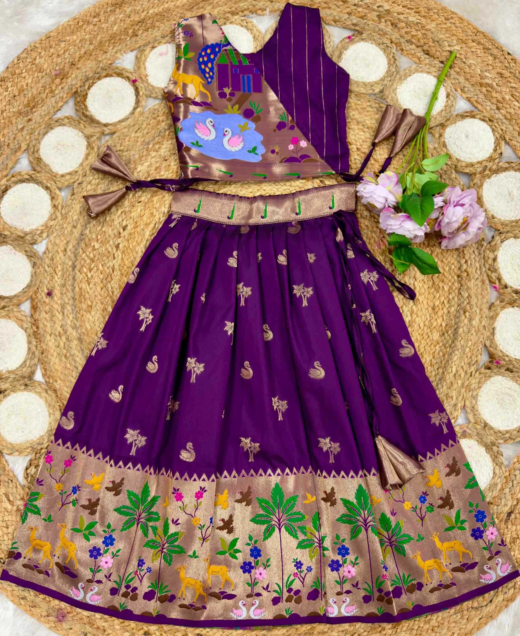Soft Silk Kids Lehenga