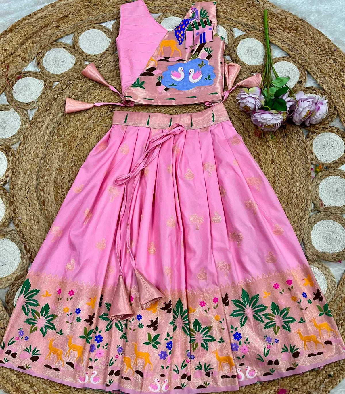 Soft Silk Kids Lehenga