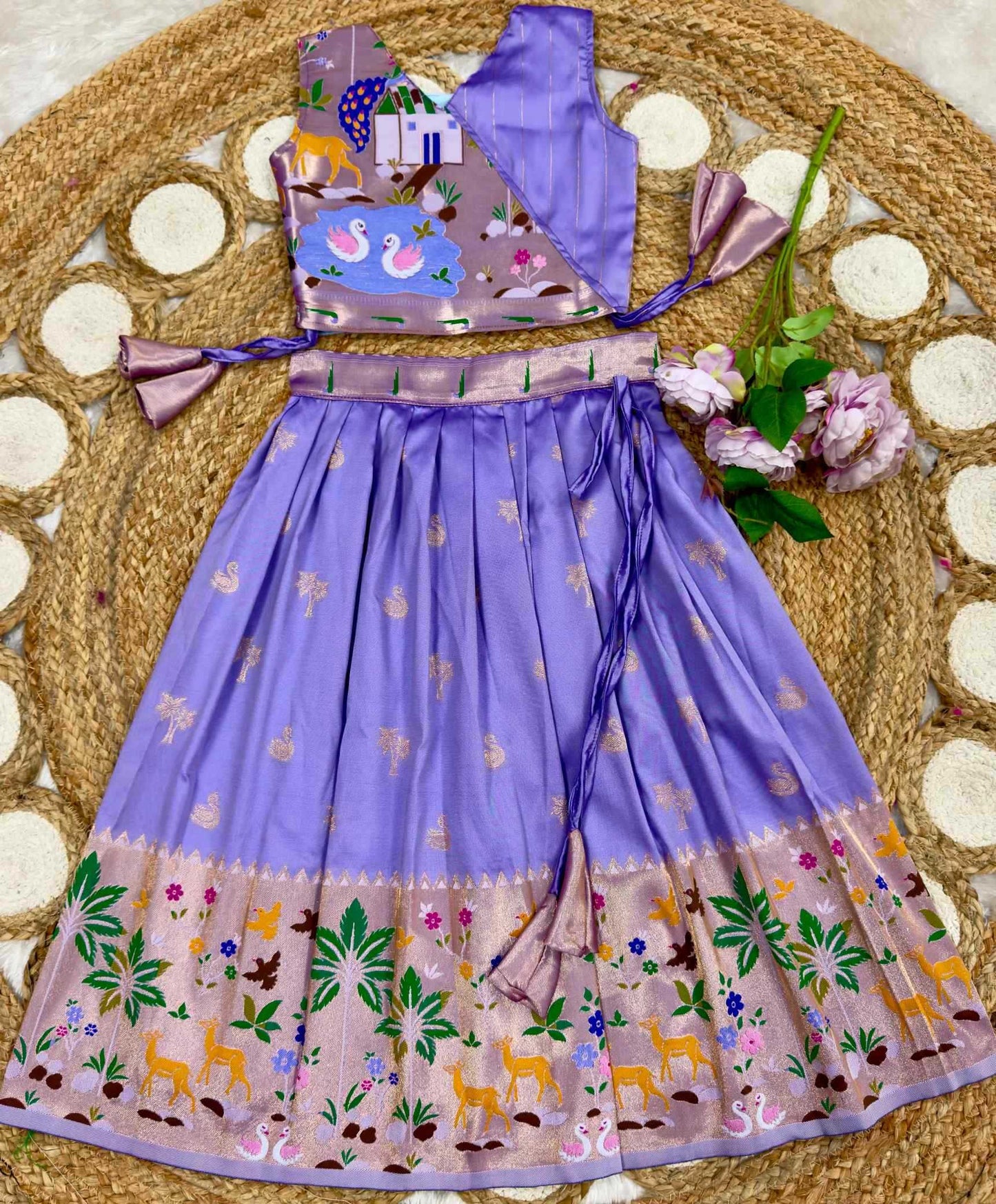 Soft Silk Kids Lehenga