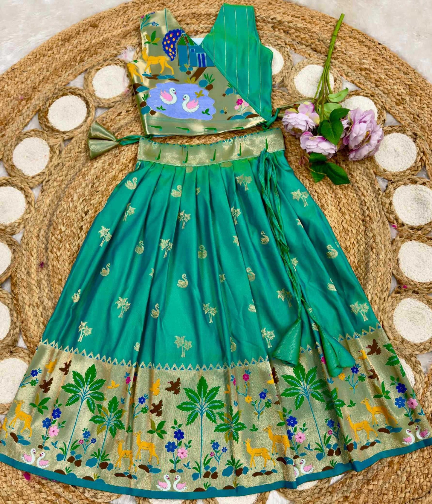Soft Silk Kids Lehenga