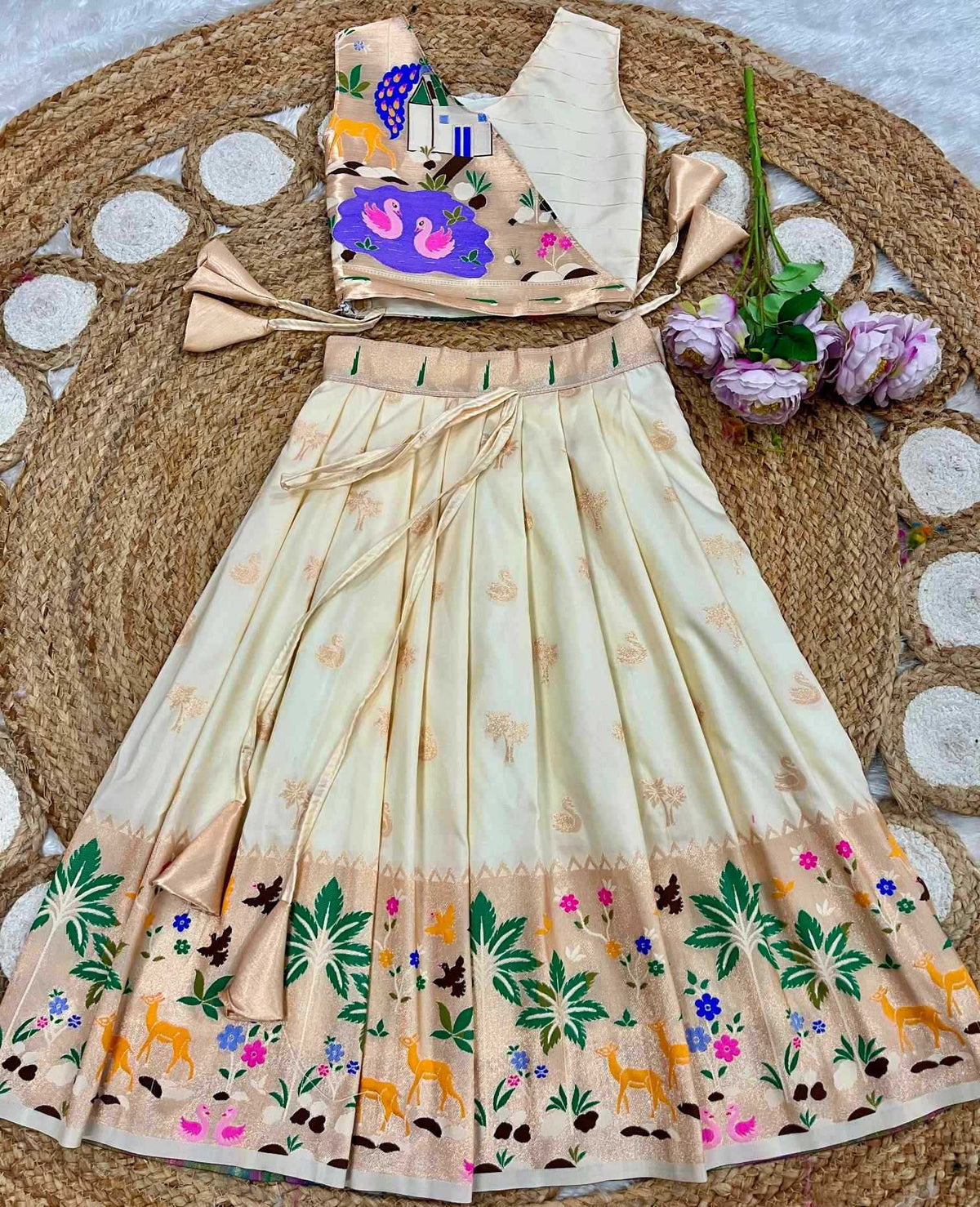 Soft Silk Kids Lehenga