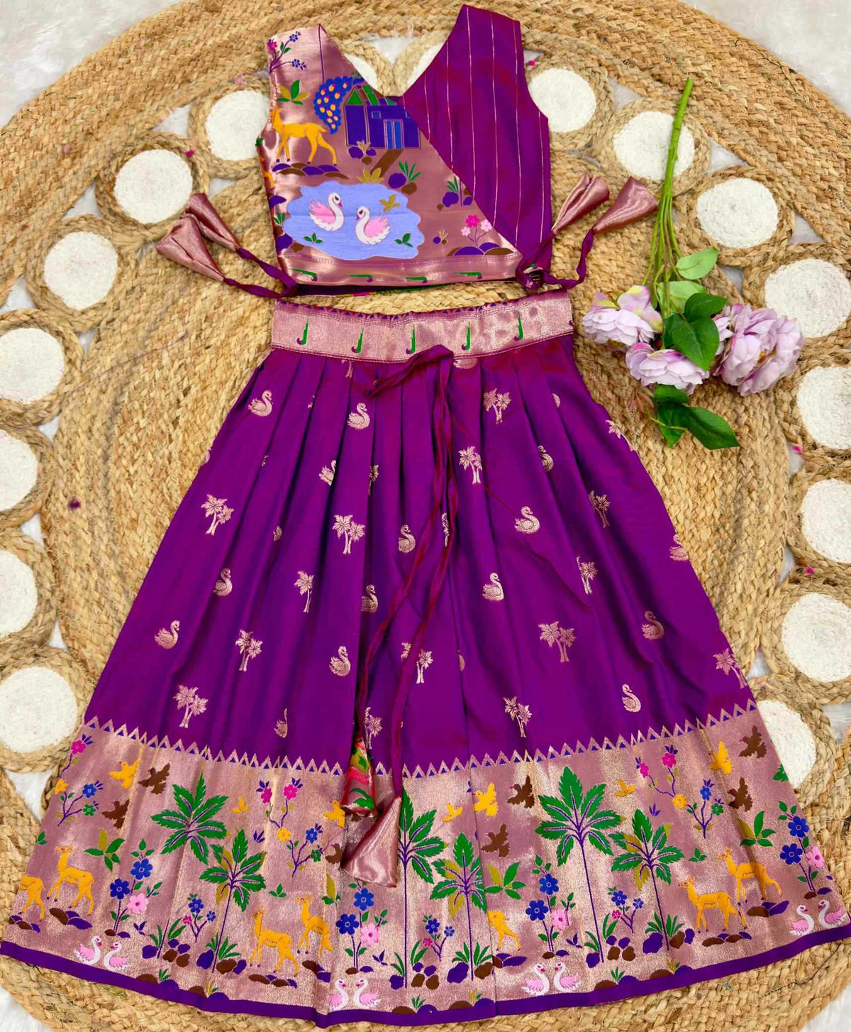 Soft Silk Kids Lehenga