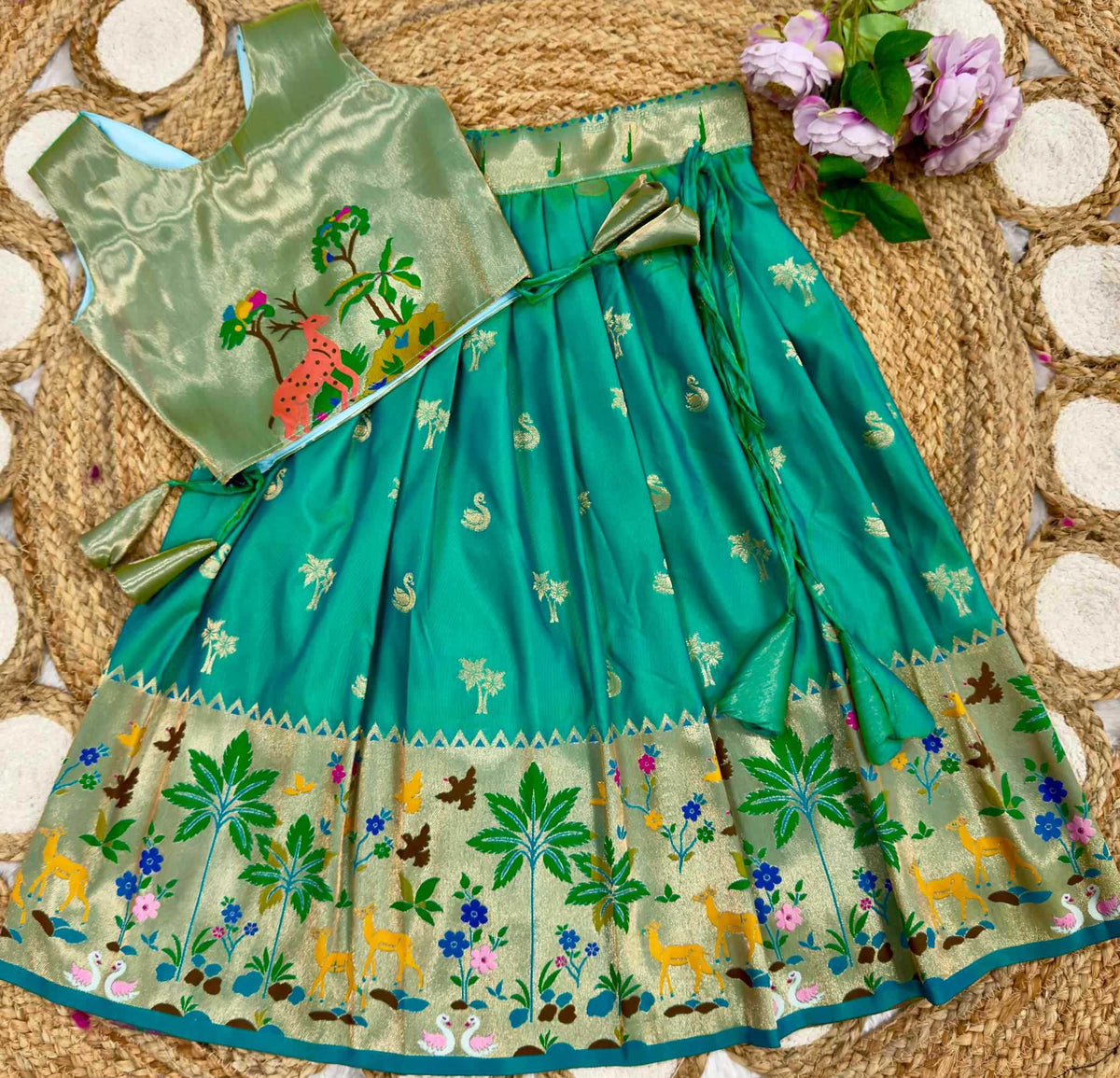Soft Silk Kids Lehenga