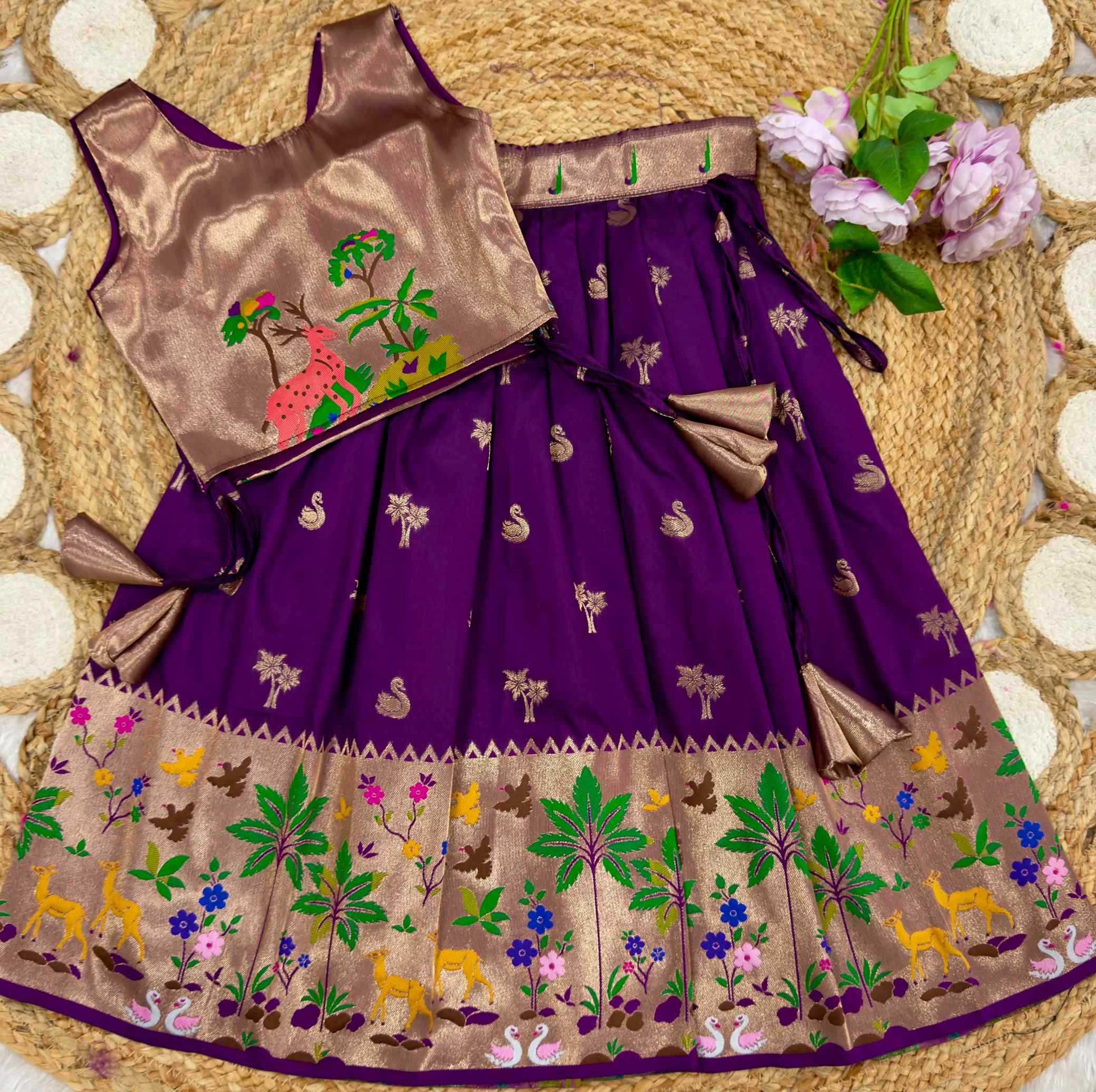 Soft Silk Kids Lehenga