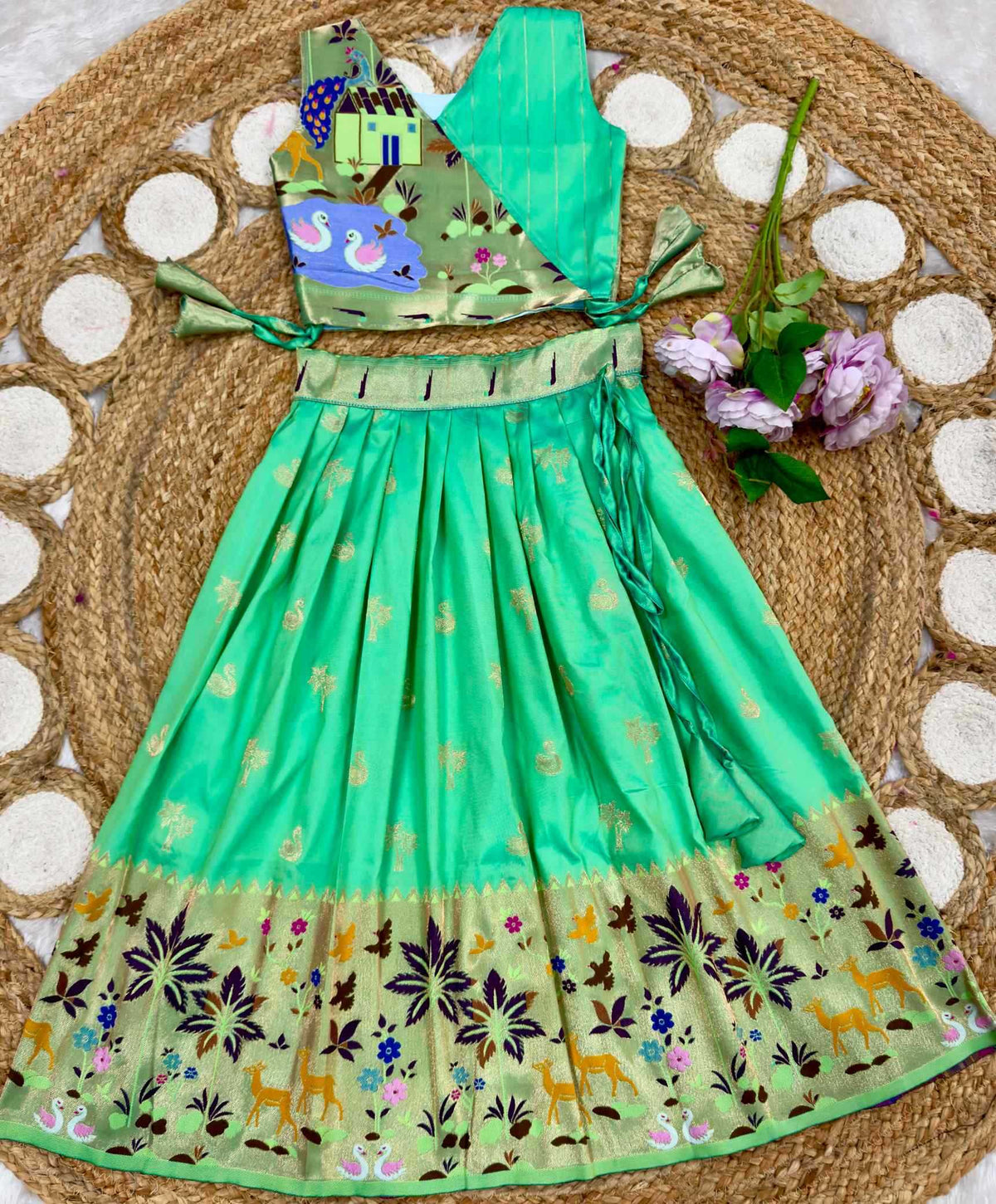 Soft Silk Kids Lehenga