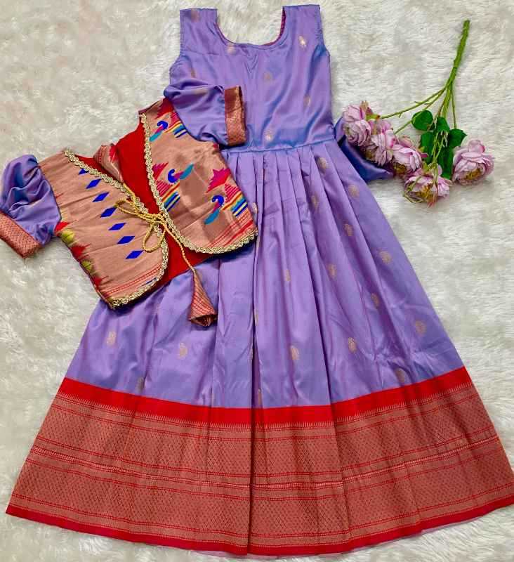Paithani Silk Kids Gown
