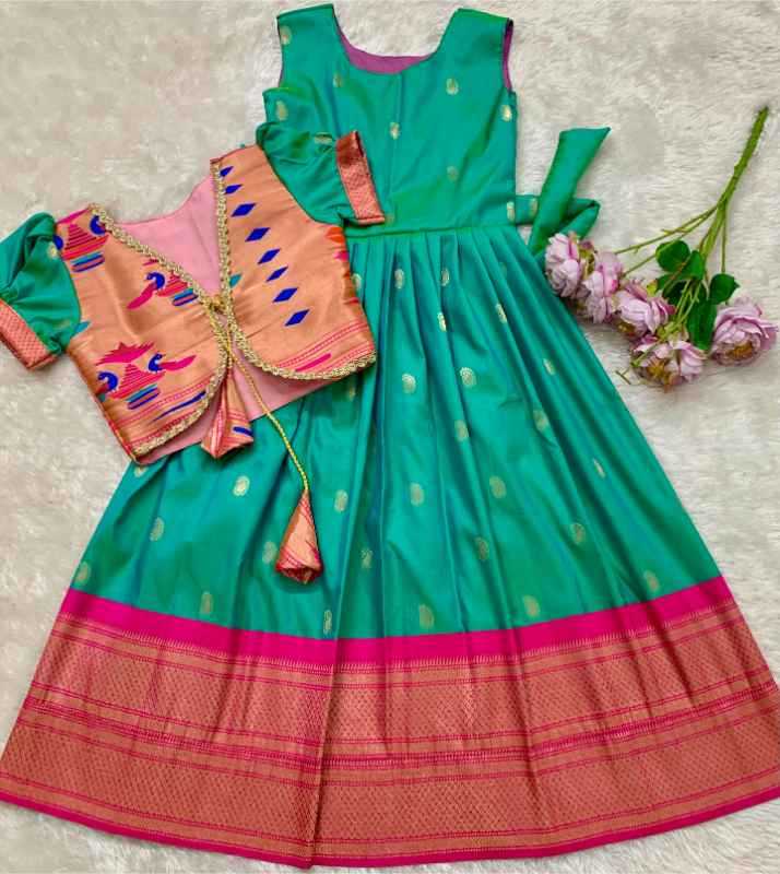 Paithani Silk Kids Gown