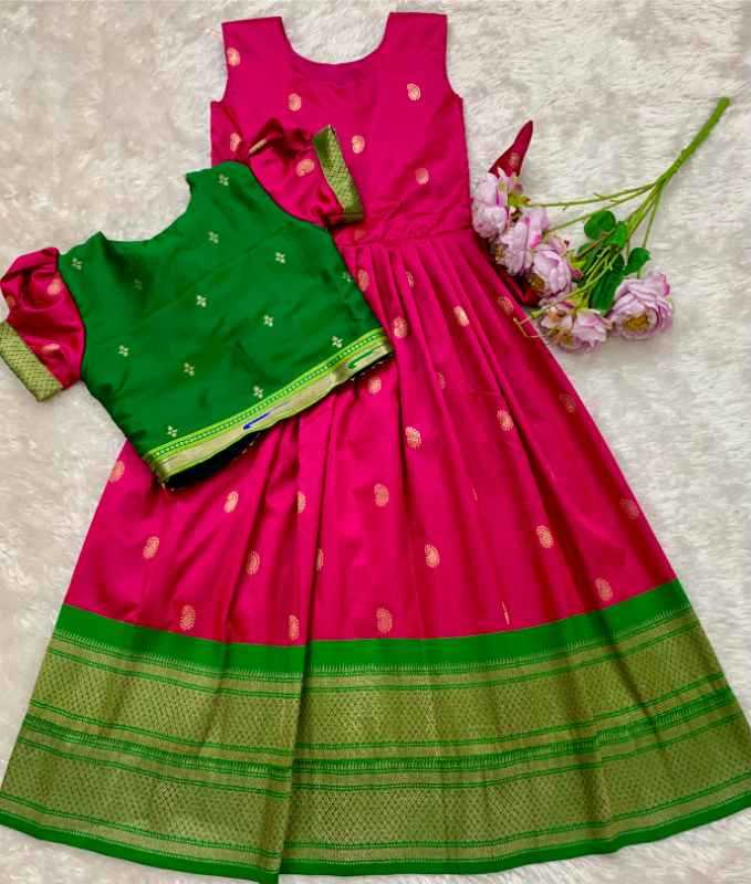 Paithani Silk Kids Gown