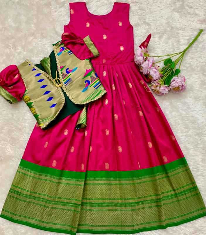Paithani Silk Kids Gown