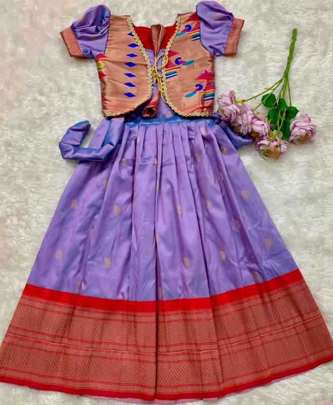 Paithani Silk Kids Gown
