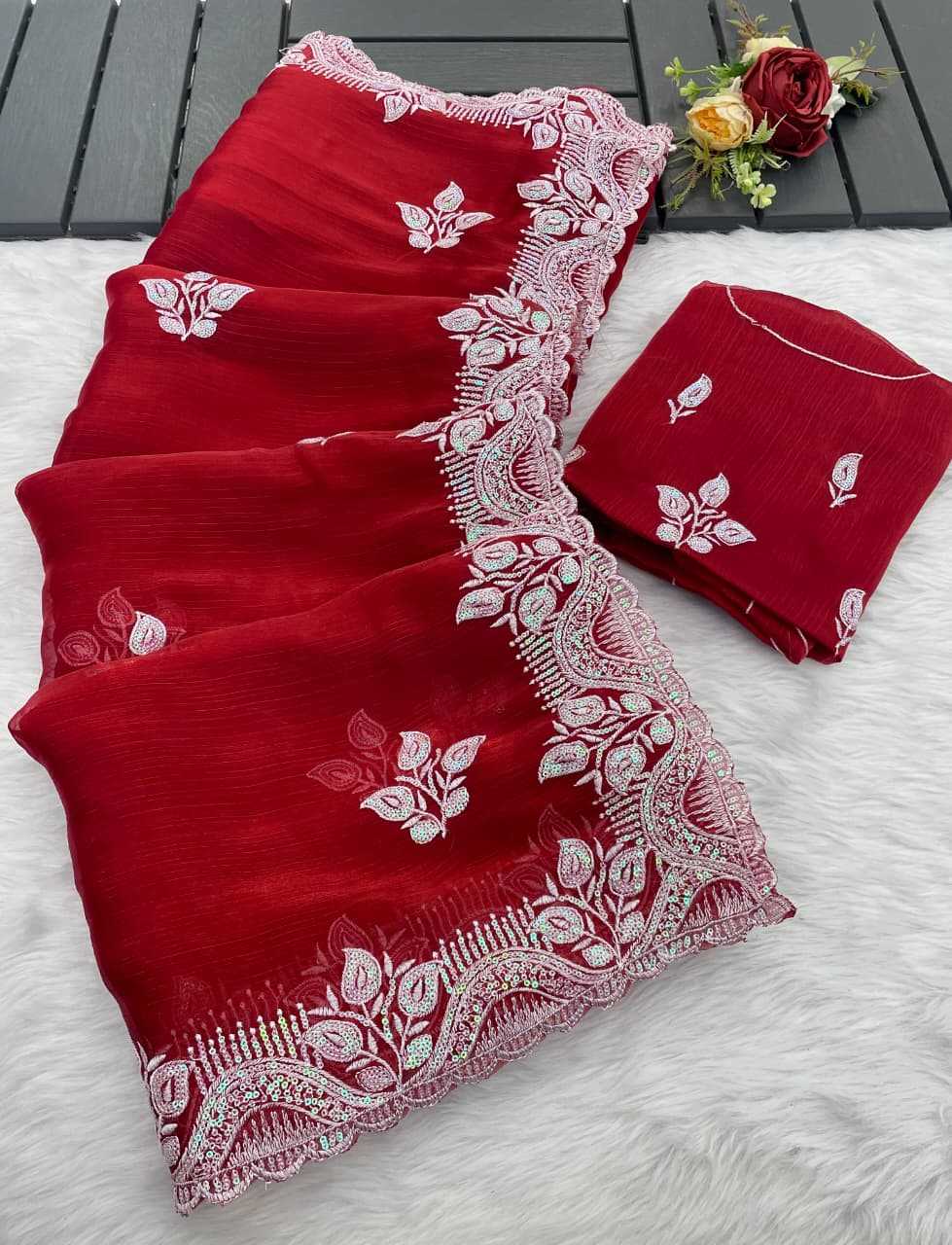 Chiffon Party Wear Silk Saree