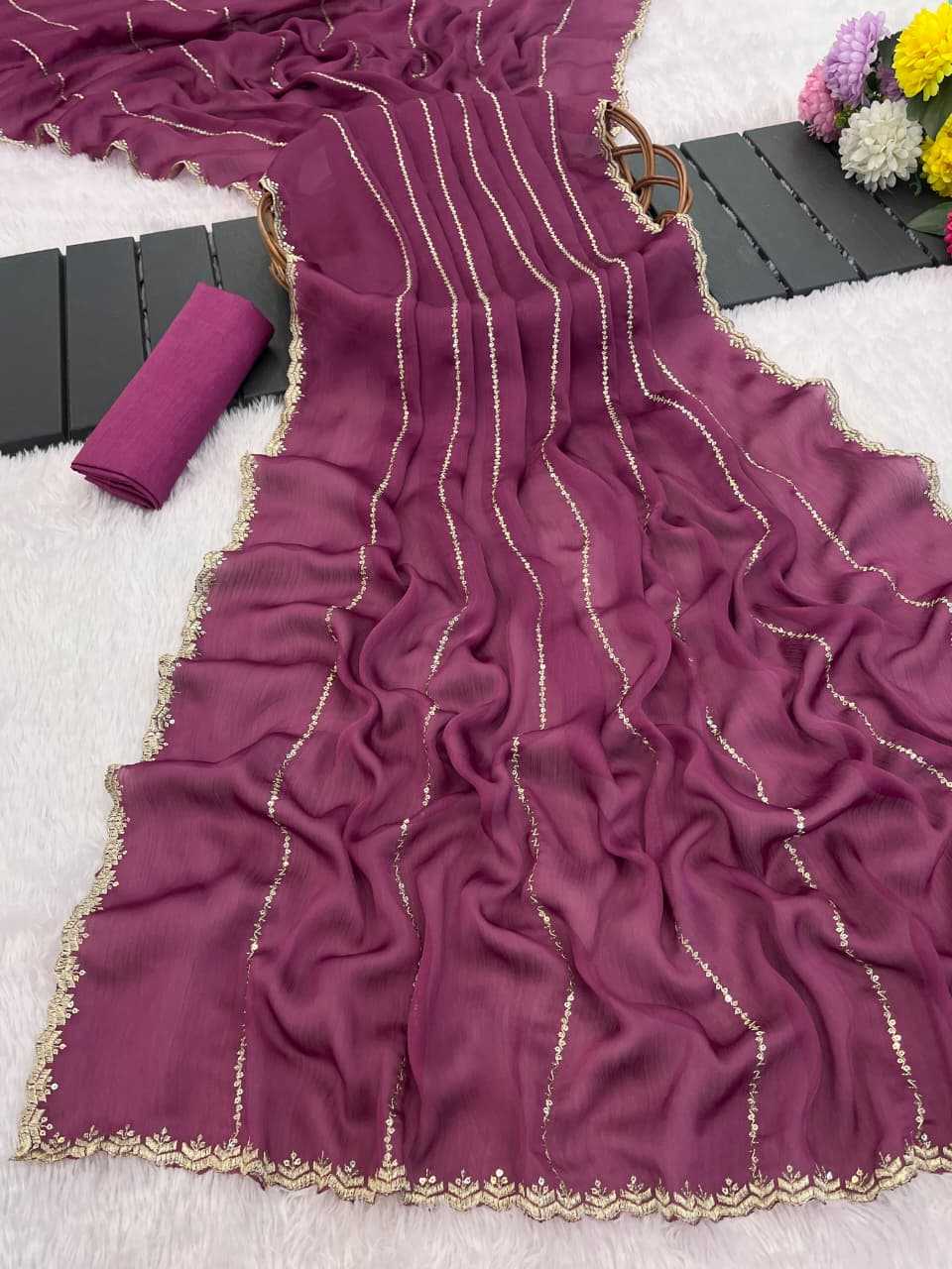 Chiffon Sequence Saree