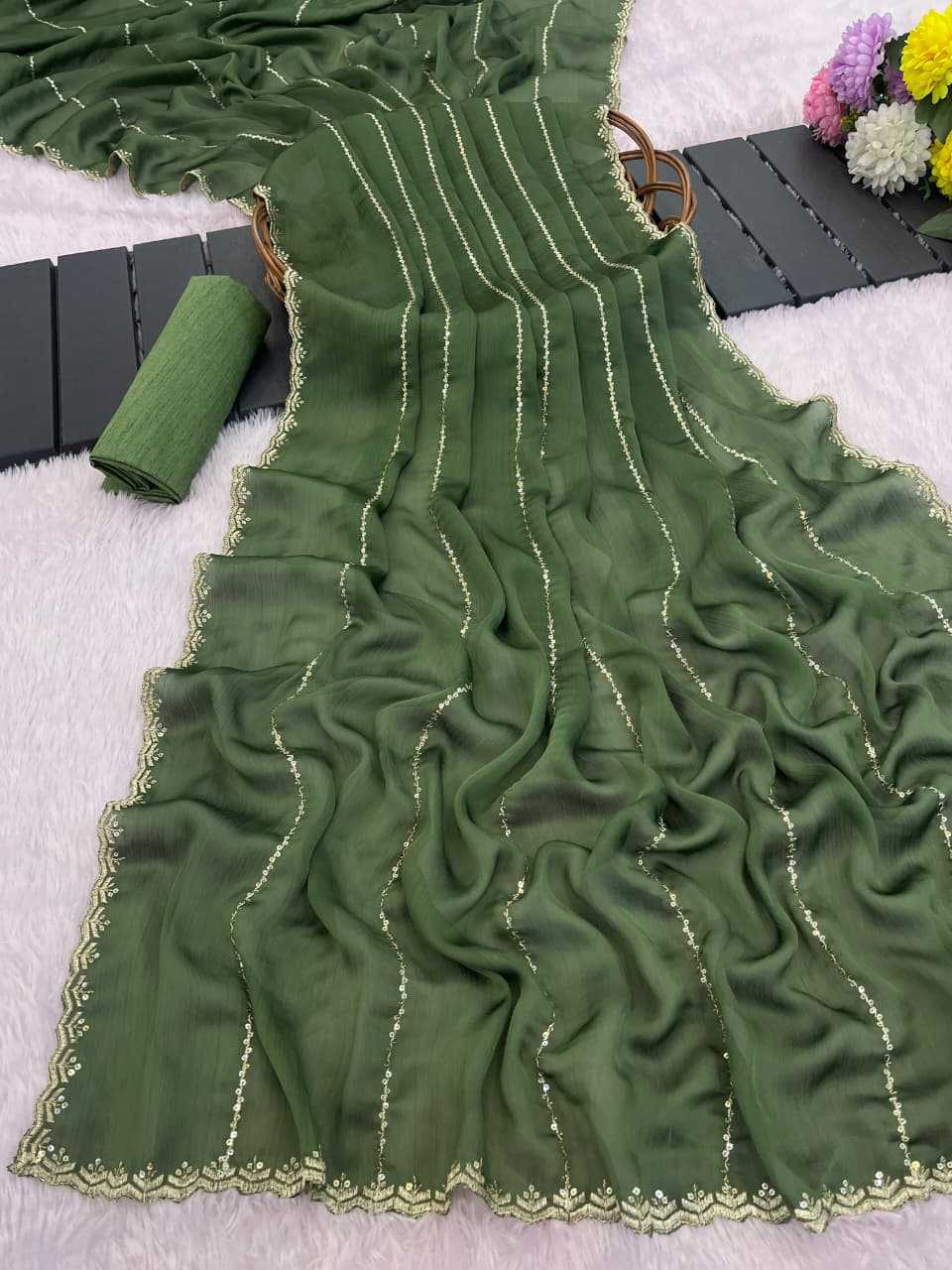 Chiffon Sequence Saree