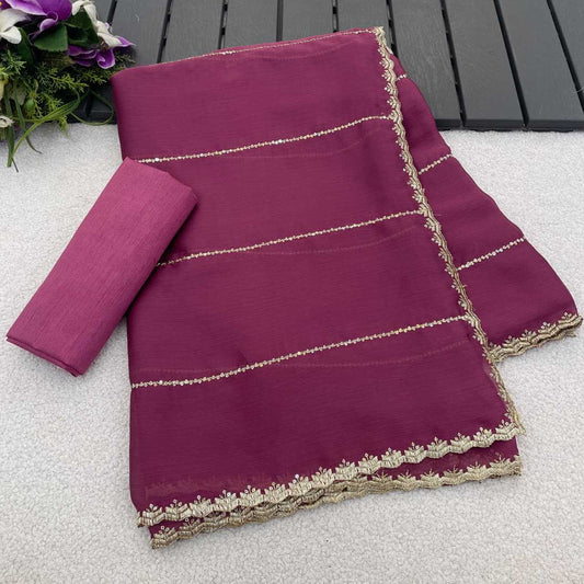 Chiffon Sequence Saree