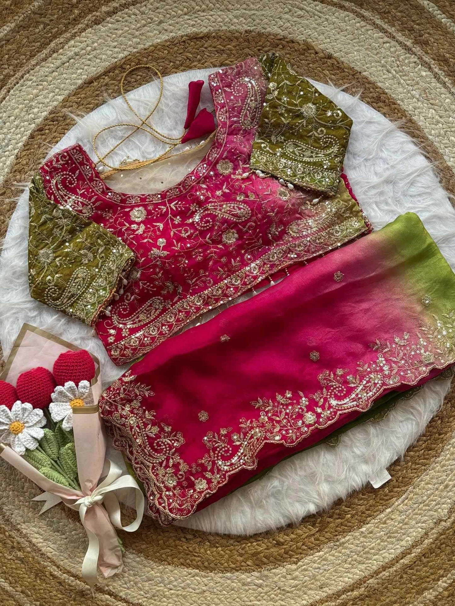 Satin Silk Party Wear Saree