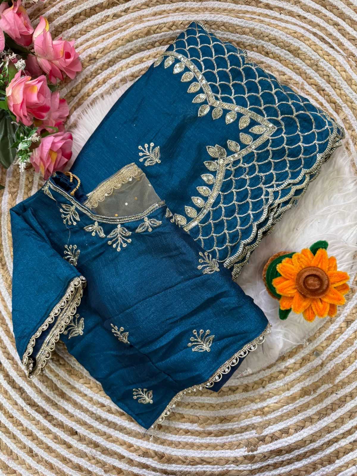 Vichitra Silk Designer Saree