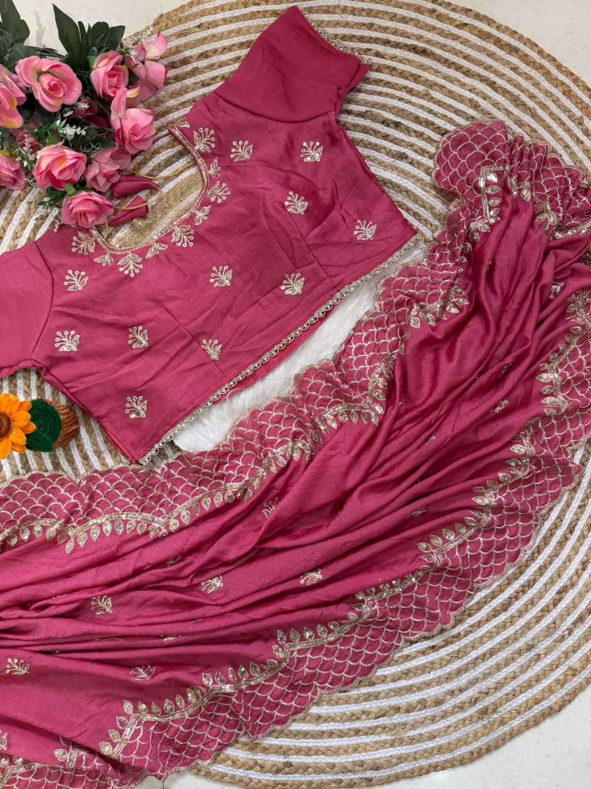 Vichitra Silk Designer Saree