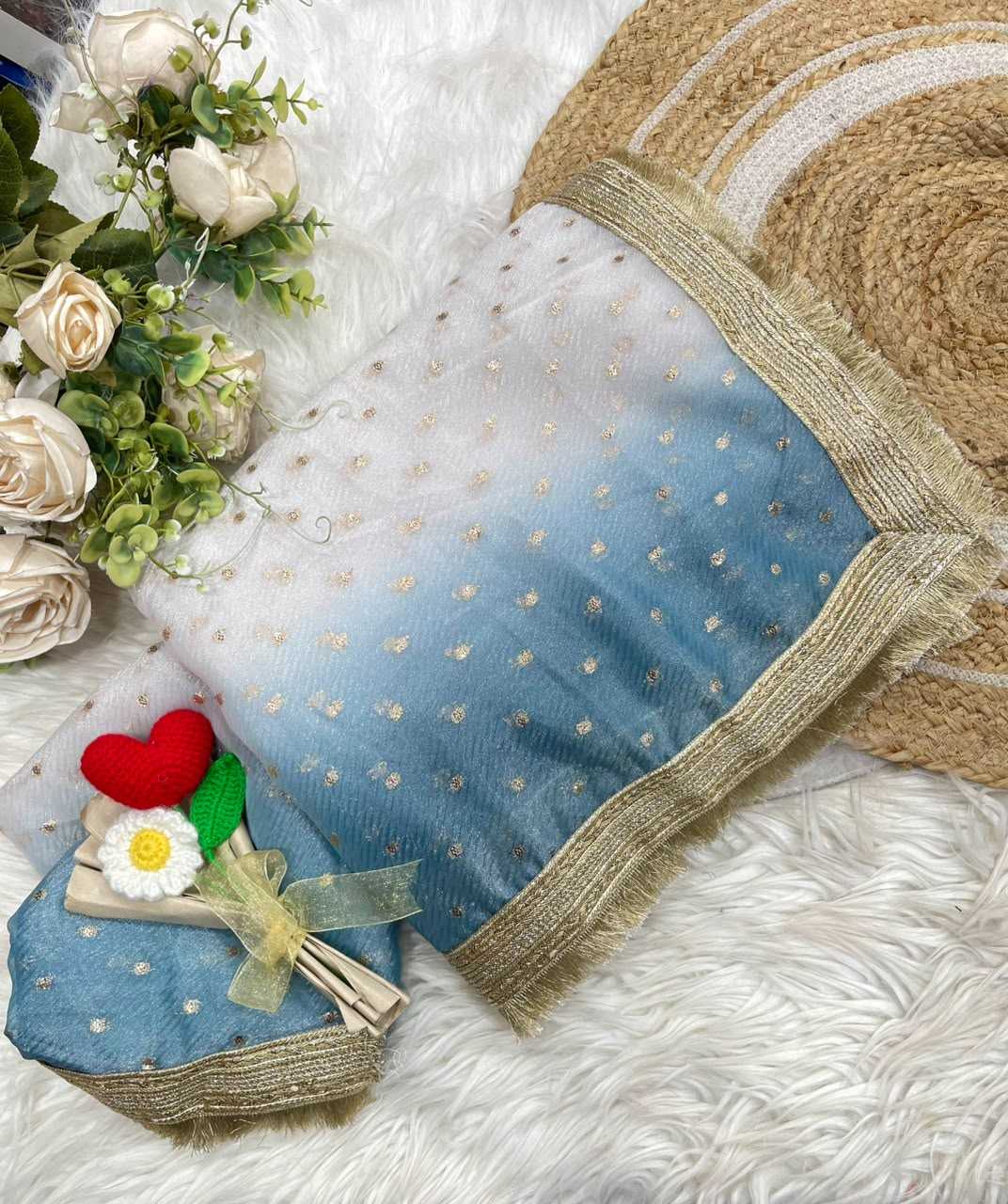 Satin Butta Saree