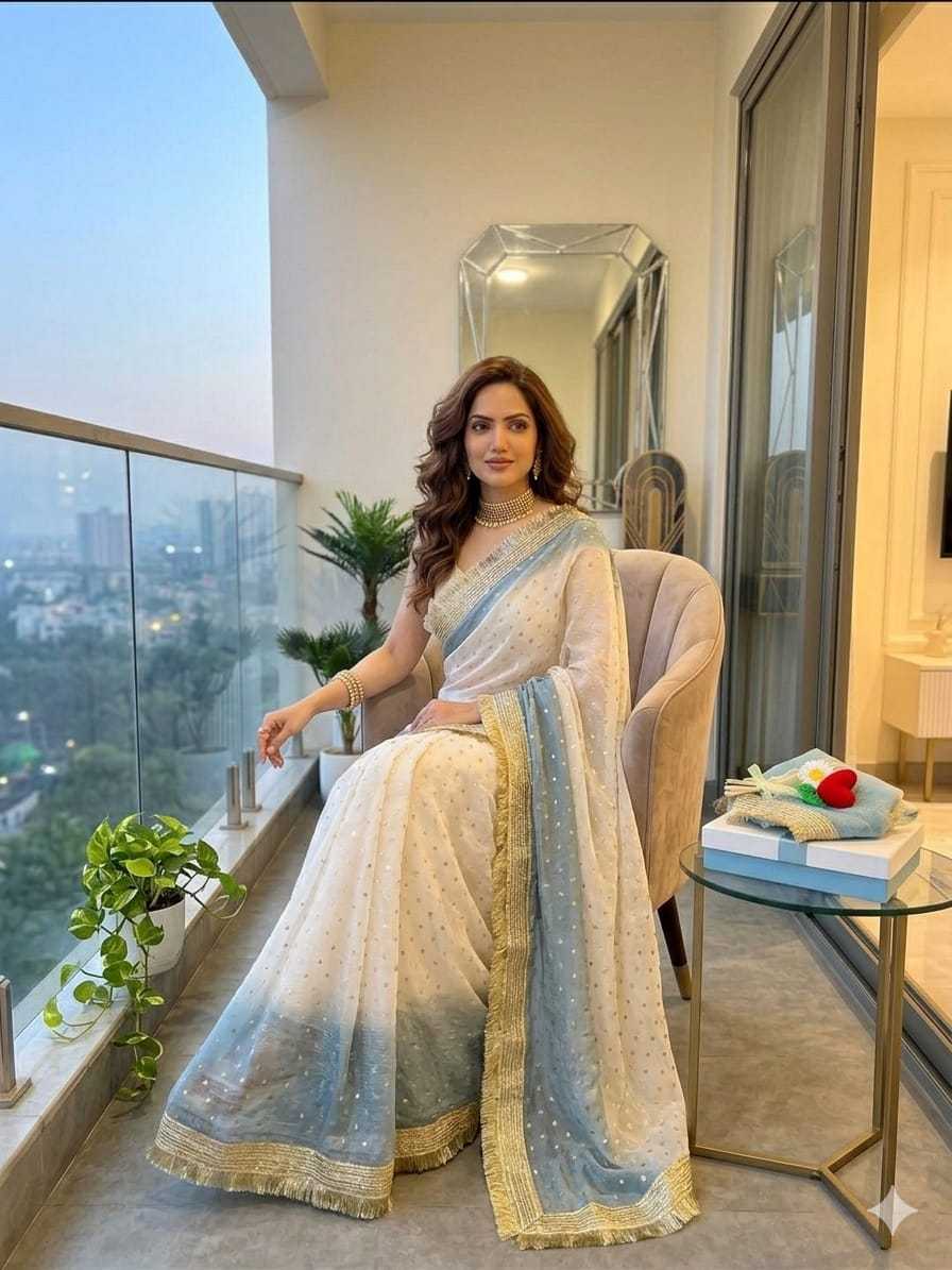 Satin Butta Saree