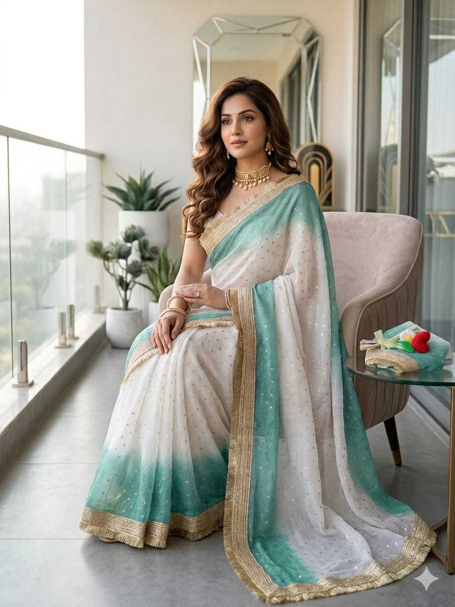 Satin Butta Saree