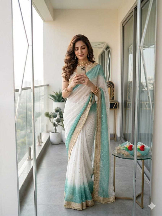 Satin Butta Saree