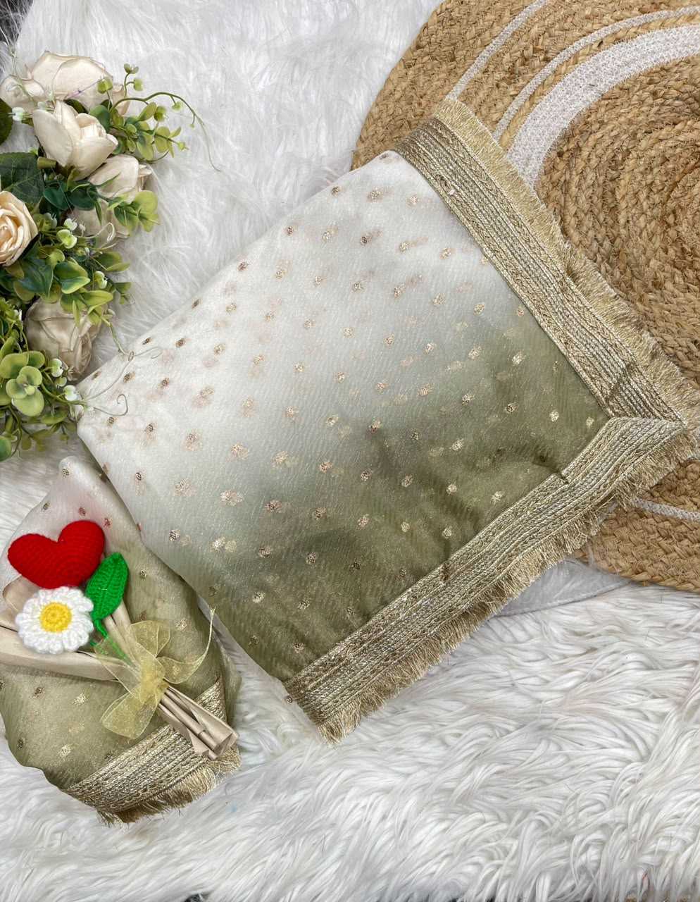 Satin Butta Saree